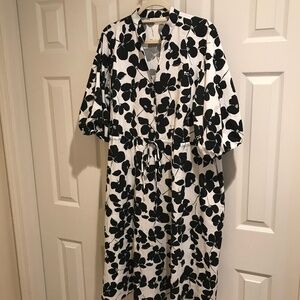 Black and white floral dress